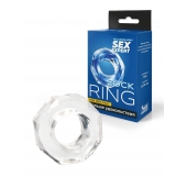 Прозрачное эрекционное кольцо в форме гайки - Sex Expert - в Иркутске купить с доставкой