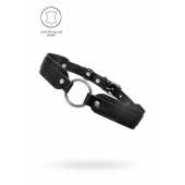 Черный кожаный чокер-ошейник со скруглёнными углами - Pecado - купить с доставкой в Иркутске