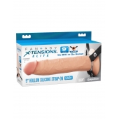 Телесный пустотелый фаллопротез 9’’ Hollow Silicone Strap-On - 24,1 см. - Pipedream - купить с доставкой в Иркутске