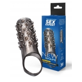 Дымчатая насадка на пенис с выпуклостями - 12 см. - Sex Expert - в Иркутске купить с доставкой