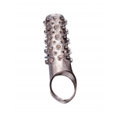 Дымчатая насадка на пенис с шипами и выпуклостями - 12 см. - Sex Expert - в Иркутске купить с доставкой