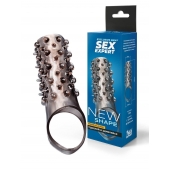 Дымчатая насадка на пенис с шипами и выпуклостями - 12,5 см. - Sex Expert - в Иркутске купить с доставкой