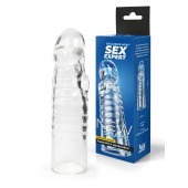 Прозрачная закрытая насадка на член - 15 см. - Sex Expert - в Иркутске купить с доставкой