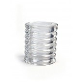 Прозрачная сквозная насадка на пенис с ребрышками - Sex Expert - в Иркутске купить с доставкой