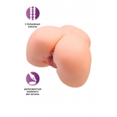 Телесный мастурбатор в форме попки с 2 любовными входами - No Name - в Иркутске купить с доставкой