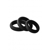 Набор из 3 черных эрекционных колец Smooth Silicone Cockring Pack - Dream Toys - в Иркутске купить с доставкой