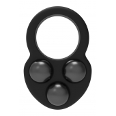 Черное эрекционное кольцо с утяжелителями - Dream Toys - в Иркутске купить с доставкой