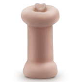 Телесный люминесцентный двусторонний мастурбатор Tasha - Blush Novelties - в Иркутске купить с доставкой