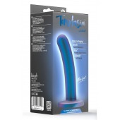 Синяя насадка с гладкой поверхностью Surrender 5.75 Inch Intermediate Pegging Dildo - 14,6 см. - Blush Novelties - купить с доставкой в Иркутске