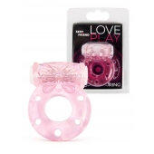 Розовое эрекционное виброкольцо с бабочкой - 1137 - в Иркутске купить с доставкой