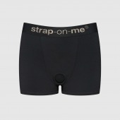 Черные трусики-боксеры для фиксации насадок Strap-on-me Harness Lingerie Allure - size S - Strap-on-me - купить с доставкой в Иркутске