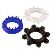 Набор из 3 эрекционных колец разного цвета и рельефа - Boys of Toys - в Иркутске купить с доставкой