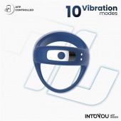 Синее интерактивное эрекционное виброкольцо Rank - Intoyou - в Иркутске купить с доставкой