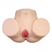 Телесный мастурбатор с 2 любовными отверстиями Olivia - Baile - в Иркутске купить с доставкой