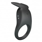 Черное перезаряжаемое виброкольцо Carlton - Baile - в Иркутске купить с доставкой