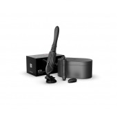 Черная секс-машина с функцией нагрева, насадками и присоской Sesh - Zalo - купить с доставкой в Иркутске