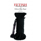 Черная веревка для фиксации Deluxe Silky Rope - 9,75 м. - Pipedream - купить с доставкой в Иркутске