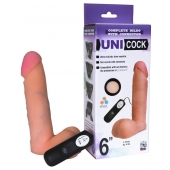 Фаллическая насадка Харнесс UNICOCK 6  с вибрацией - 18 см. - LOVETOY (А-Полимер) - купить с доставкой в Иркутске
