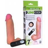 Фаллическая насадка Харнесс UNICOCK 7  с вибрацией - 19 см. - LOVETOY (А-Полимер) - купить с доставкой в Иркутске
