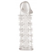 Гелевая прозрачная насадка с шипами - 12 см. - Toyfa Basic - в Иркутске купить с доставкой