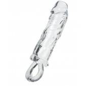 Прозрачная насадка с петлёй для фиксации - 14 см. - ToyFa - в Иркутске купить с доставкой