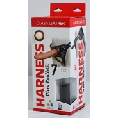 Насадка-фаллоимитатор на кожаных трусиках Harness Ultra Realistic 7  - 18 см. - LOVETOY (А-Полимер) - купить с доставкой в Иркутске