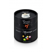 Массажная свеча с ароматом бубль-гума Bougie de Massage Gourmande Bubble Gum - 80 мл. - Plaisir Secret - купить с доставкой в Иркутске