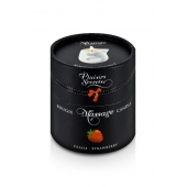 Массажная свеча с ароматом клубники Bougie de Massage Gourmande Fraise - 80 мл. - Plaisir Secret - купить с доставкой в Иркутске