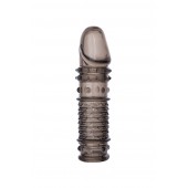 Дымчатая закрытая насадка ToyFa XLover с чешуйками и пупырышками - 13,5 см. - ToyFa - в Иркутске купить с доставкой