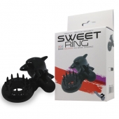 Чёрное эрекционное виброкольцо Sweet Ring с дельфинчиком - Baile - в Иркутске купить с доставкой