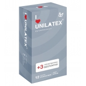 Презервативы с рёбрами Unilatex Ribbed - 12 шт. + 3 шт. в подарок - Unilatex - купить с доставкой в Иркутске