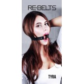 Чёрный кожаный чокер-кляп Tyra Black - Rebelts - купить с доставкой в Иркутске