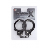 Чёрные наручники из листового металла BONDX METAL CUFFS BLACK - Dream Toys - купить с доставкой в Иркутске