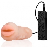 Мастурбатор-ротик с вибрацией REALSTUFF VIBRATING MASTURBATOR MOUTH - Dream Toys - в Иркутске купить с доставкой