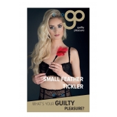 Пластиковая метелочка с красными пёрышками Small Feather Tickler - 32 см. - Blush Novelties - купить с доставкой в Иркутске