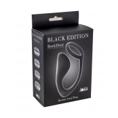 Чёрное эрекционное кольцо с анальной пробкой Button Anal Plug - Lola Games - в Иркутске купить с доставкой