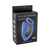 Синее эрекционное кольцо с анальной пробкой Button Anal Plug - Lola Games - в Иркутске купить с доставкой