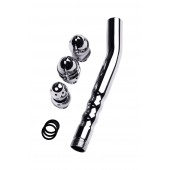 Металлический анальный душ с тремя насадками - ToyFa - купить с доставкой в Иркутске