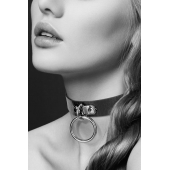 Узенький ошейник из полиуретана с кольцом - Bijoux Pour Toi - купить с доставкой в Иркутске