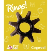 Чёрное эрекционное кольцо Rings Cogweel - Lola Games - в Иркутске купить с доставкой