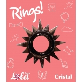 Чёрное эрекционное кольцо Rings Cristal - Lola Games - в Иркутске купить с доставкой