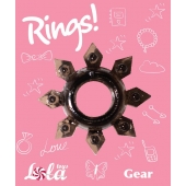 Чёрное эрекционное кольцо Rings Gear - Lola Games - в Иркутске купить с доставкой
