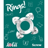 Прозрачное эрекционное кольцо Rings Screw - Lola Games - в Иркутске купить с доставкой