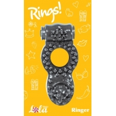 Чёрное эрекционное кольцо Rings Ringer - Lola Games - в Иркутске купить с доставкой