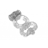 Прозрачное эрекционное кольцо Rings Treadle с подхватом - Lola Games - в Иркутске купить с доставкой