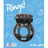 Черное эрекционное кольцо с вибрацией Rings Axle-pin - Lola Games - в Иркутске купить с доставкой