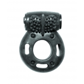 Черное эрекционное кольцо с вибрацией Rings Axle-pin - Lola Games - в Иркутске купить с доставкой