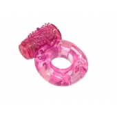 Розовое эрекционное кольцо с вибрацией Rings Axle-pin - Lola Games - в Иркутске купить с доставкой