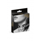 Черный чокер с замком в форме сердца - Bijoux Pour Toi - купить с доставкой в Иркутске