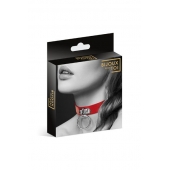 Красный узенький чокер с кольцом - Bijoux Pour Toi - купить с доставкой в Иркутске